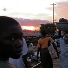 Kumasi Markt - Sonne untergang