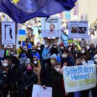 Kundgebung: Frieden für die Ukraine  - Odeonsplatz München am 19.03.2022