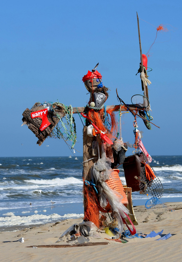 Kunst am Strand von Texel