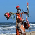 Kunst am Strand von Texel