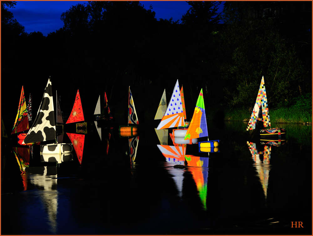 Kunst auf dem Fluß in Arnsberg