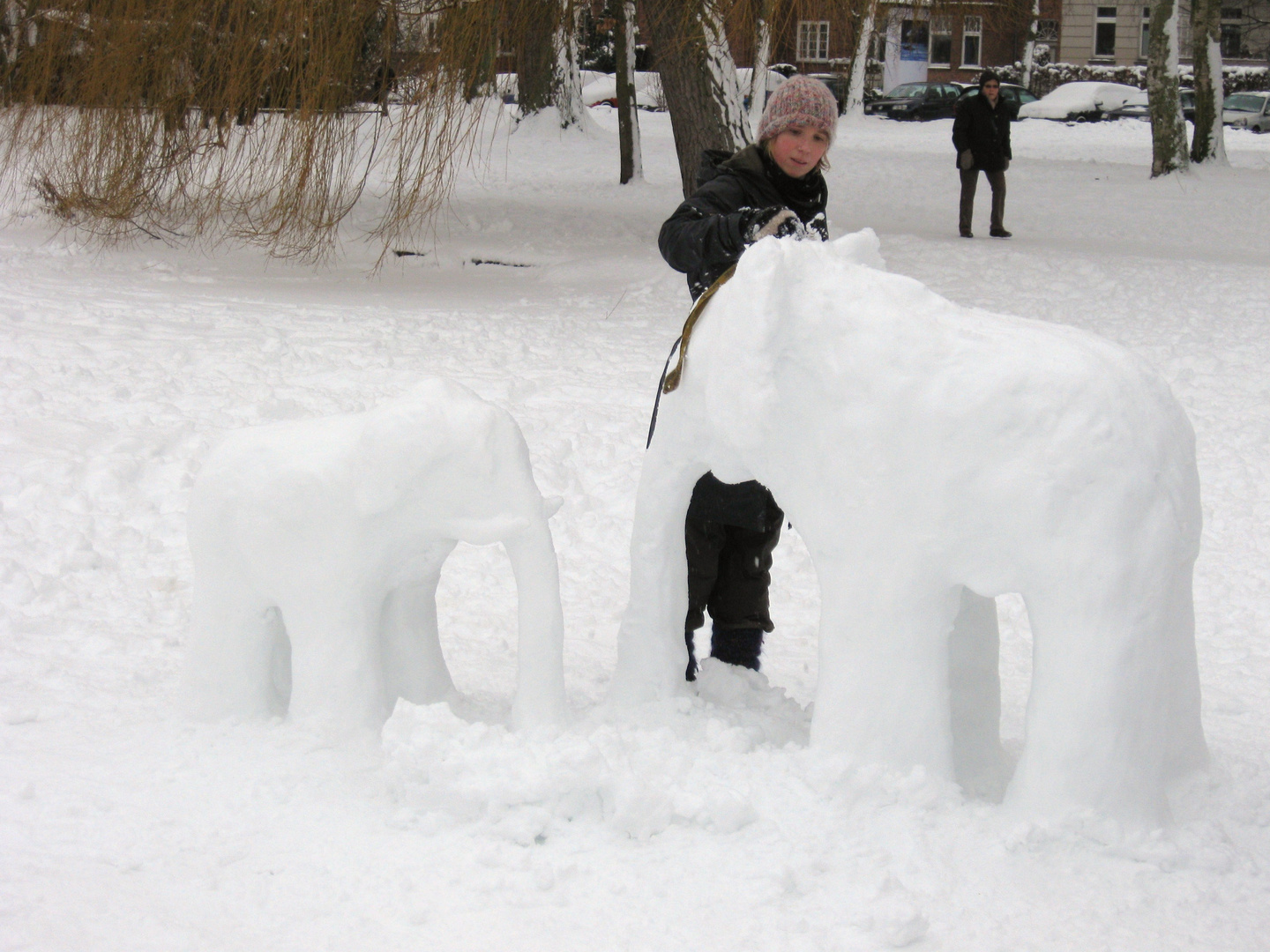 Kunst beim Eisvergnügen auf der Wakenitz