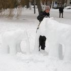 Kunst beim Eisvergnügen auf der Wakenitz