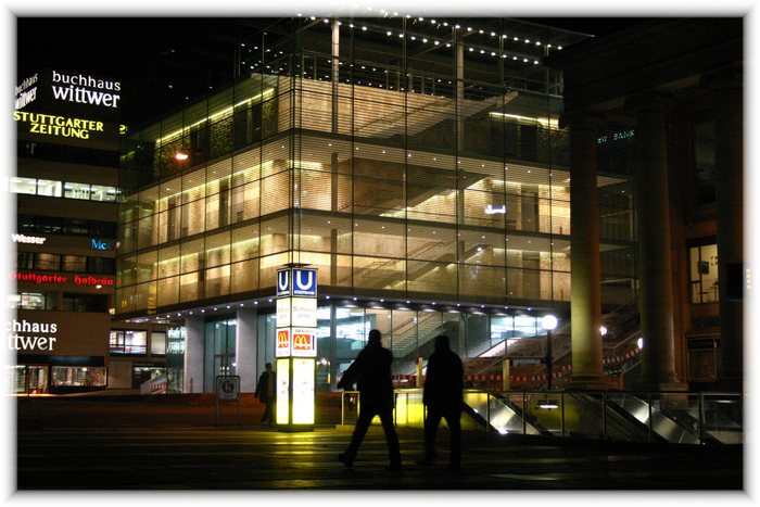 Kunstmuseum Stuttgart bei Nacht - Januar 2005