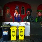 Kunstobjekt Müllbox auf der Kiefernstraße in Düsseldorf Flingern