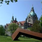 Kunstobjekt und Neues Rathaus in Hannover