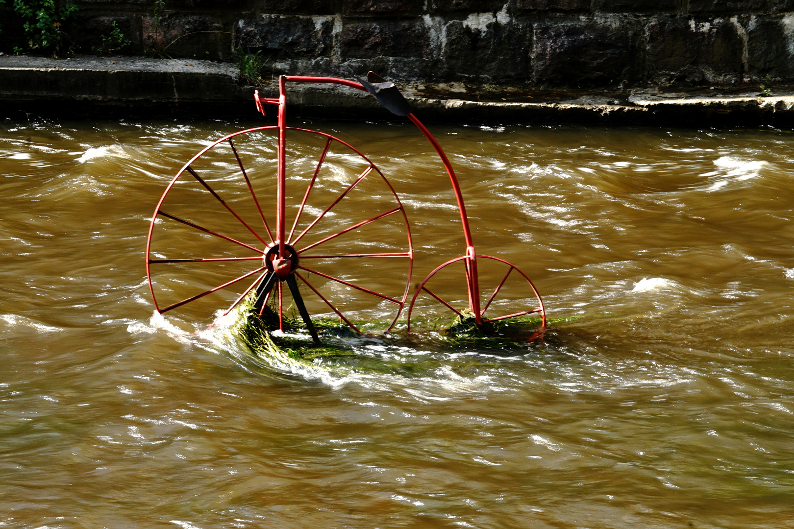 Kunstradfahren in Užupis