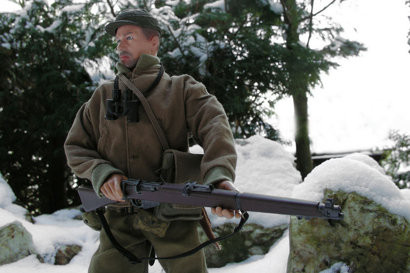 Kunststoffkrieger im Schnee