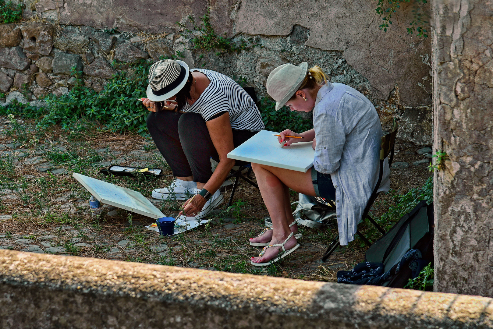 Kunststudenten in Rom