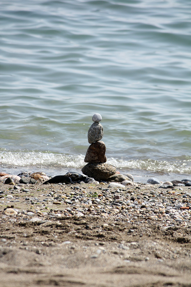 Kunstwerk am Strand