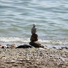 Kunstwerk am Strand