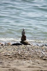 Kunstwerk am Strand