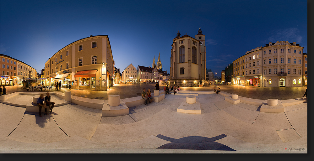  Kunstwerk "Dani Karavan" am Neupfarrplatz in Regensburg in 360° 