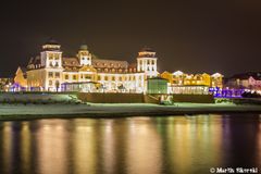 Kurhaus Binz am Abend