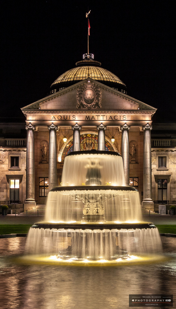 Kurhaus Wiesbaden by night