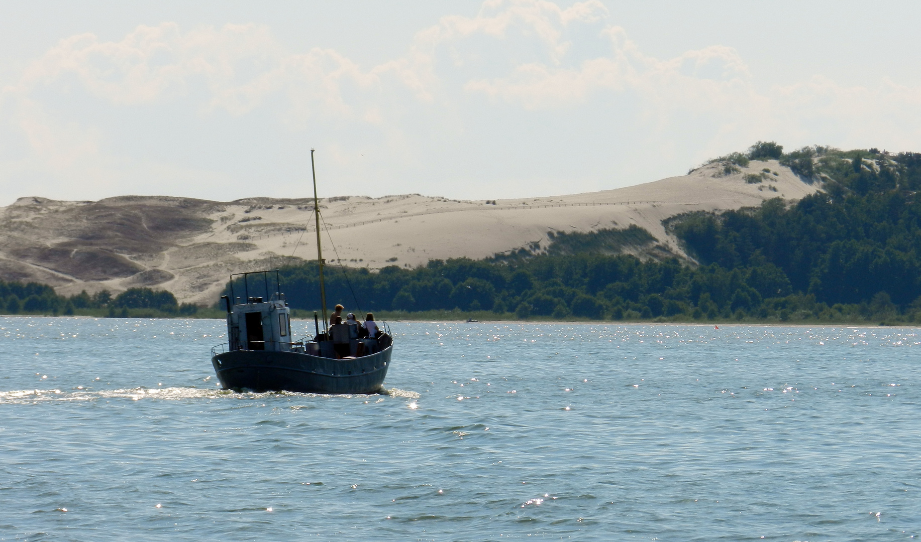 Kurisches Haff mit der hohen Düne in Litauen