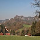 Kurort Rathen mit Blick auf Basteigebiet