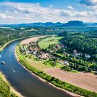 Kurort Rathen von der Bastei aus gesehen