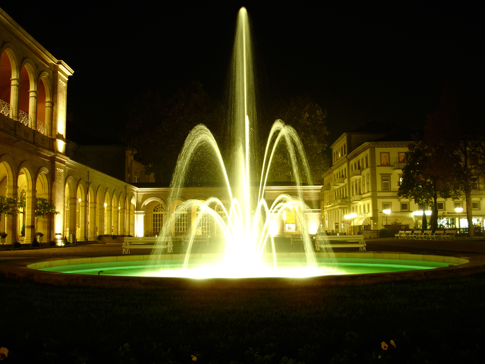 Kurpark Bad Kissingen bei Nacht