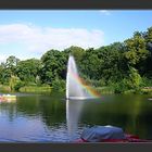 Kurpark-Idylle mit Regenbogen