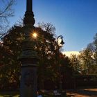 Kurpark Wiesbaden Strassenlaternen Sonnenstern