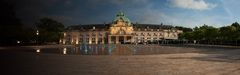 Kurschloss Bad Oeynhausen bei Nacht und Tag