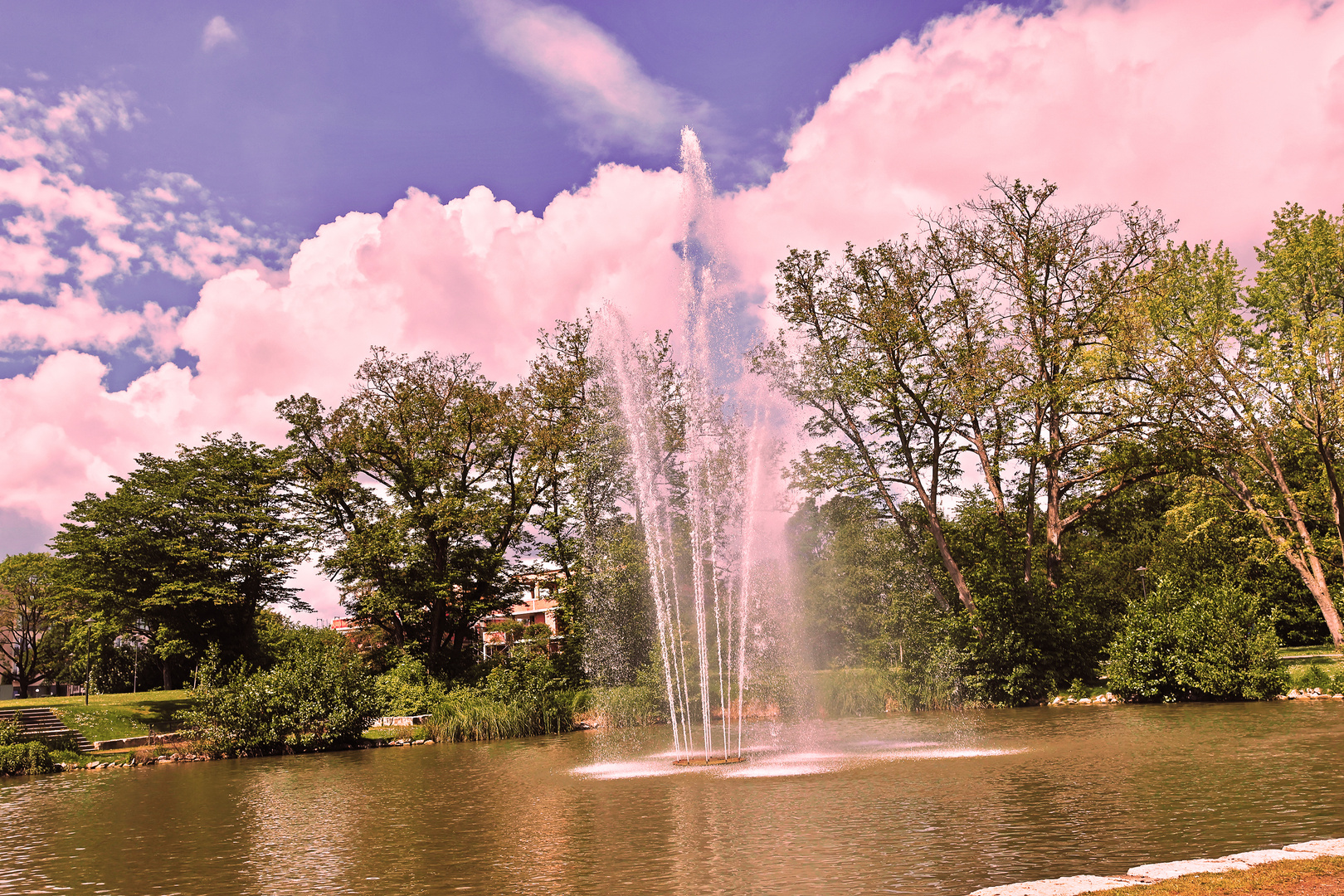 Kursee-Fontäne im Sole-Aktiv-Park