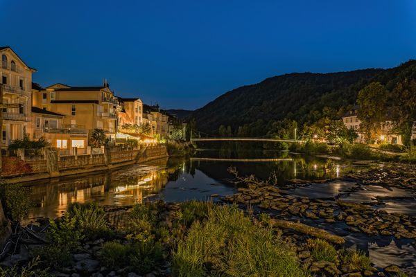 Kurstadt Bad Kreuznach bei Nacht