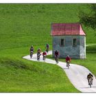 kurvenreiches Radrennen