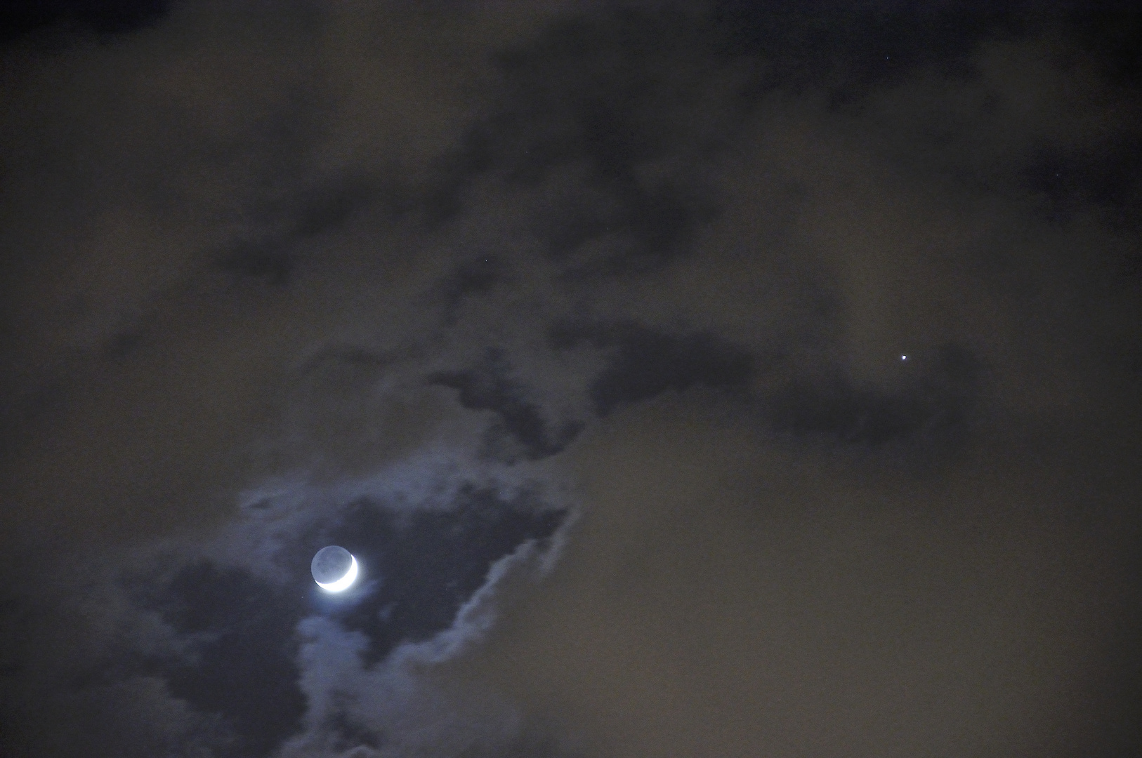 kurz bevor er hinter den Wolken verschwand