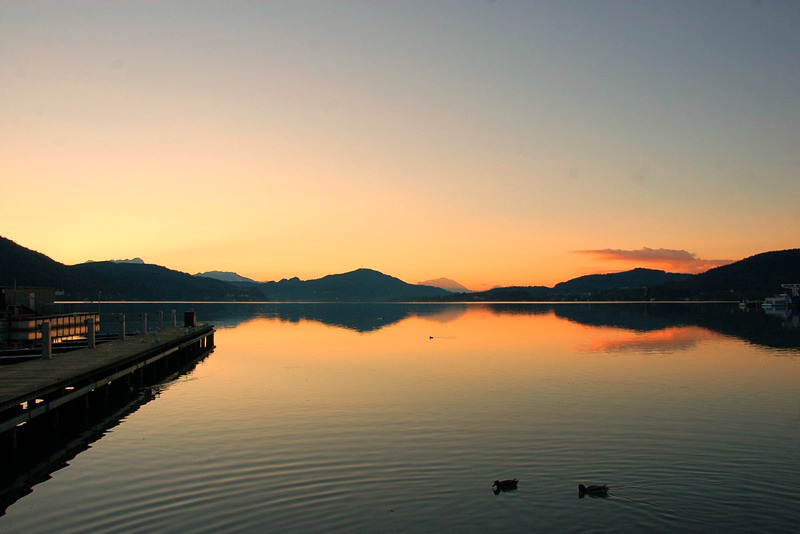 Kurz nach Sonnenuntergang am Wörthersee