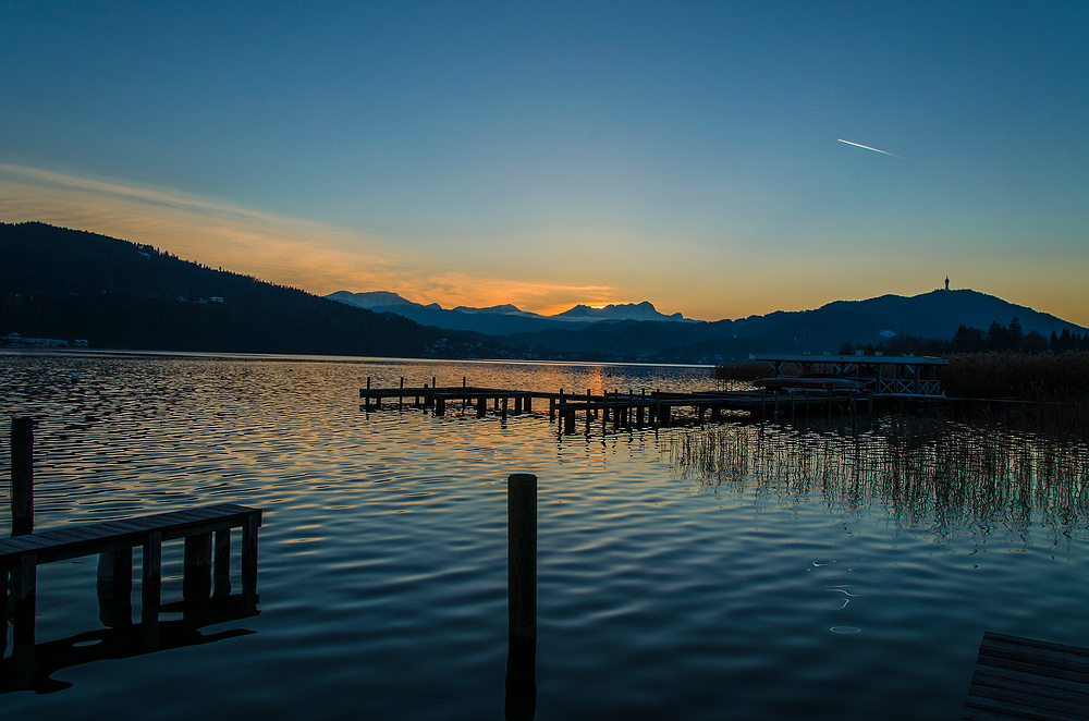 kurz nach Sonnenuntergang ( am Wörthersee )