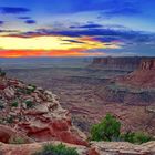 Kurz nach Sonnenuntergang im Canyonlands Nationalpark