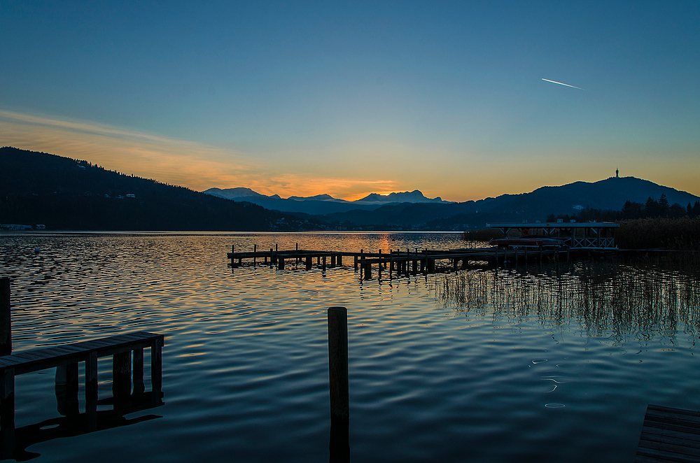 kurz nach Sonnenuntergang- korrigiert ( Wörthersee )