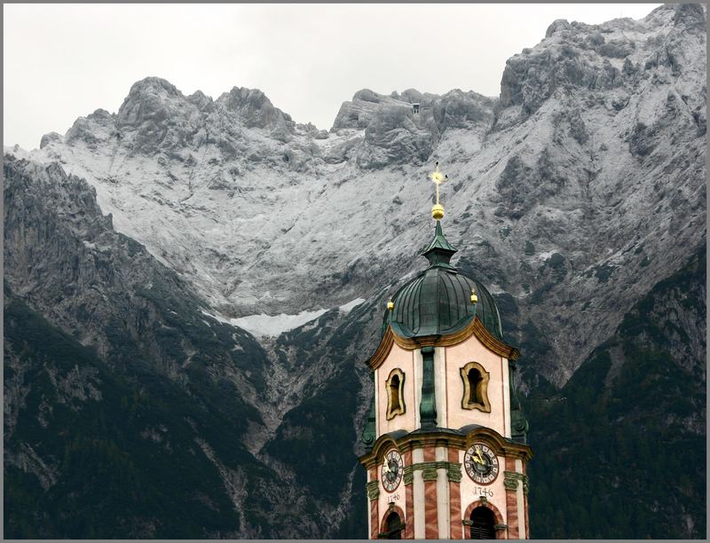 ..kurz vor 10 in Mittenwald...