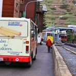 Kurz vor dem Bahnhof in Zermatt