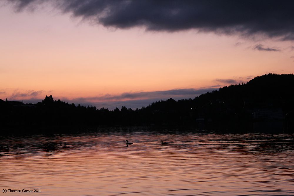 Kurz vor dem Sonnenaufgang am See - wunderschöne Stimmung