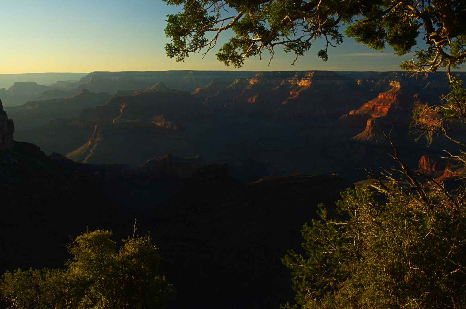 kurz vor dem Sonnenuntergang am Grand Canyon