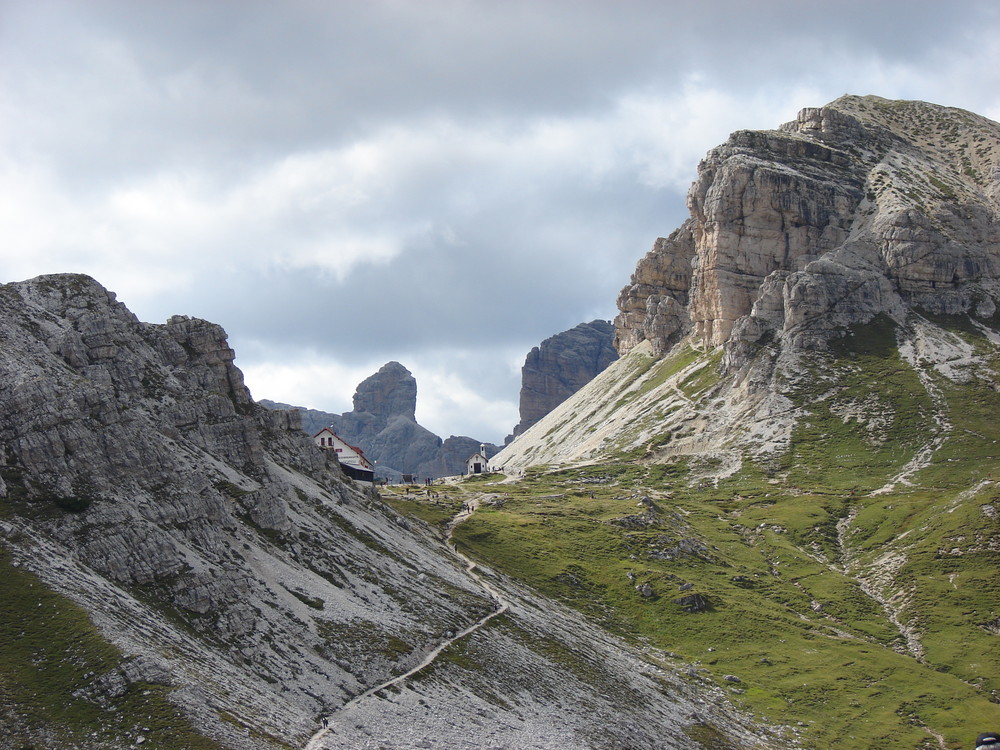 Kurz vor der Drei Zinnen Hütte