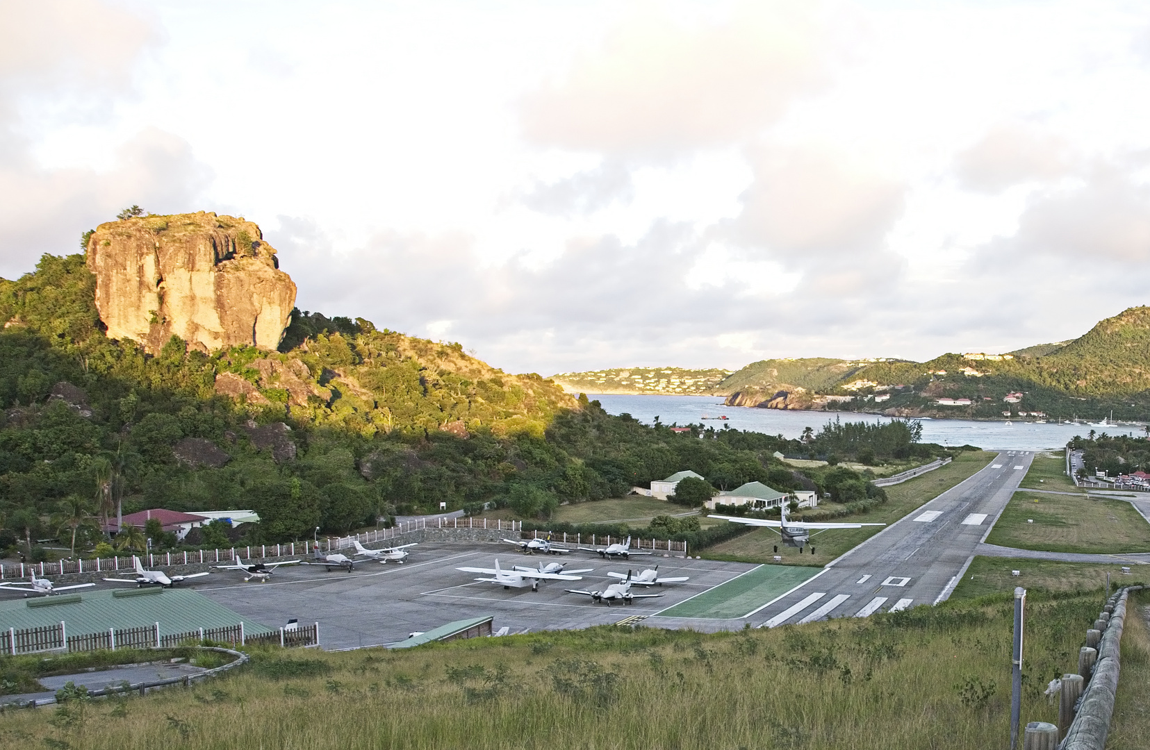 Kurz vor der Landung in St. Barth