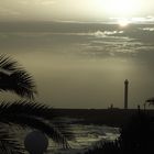 Kurz vor einem Sandsturm auf Lanzarote (Kein Schwarz-Weiß-Foto)
