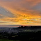 Kurz vor Sonnen Aufgang am Rande der Schwäbischen Alb