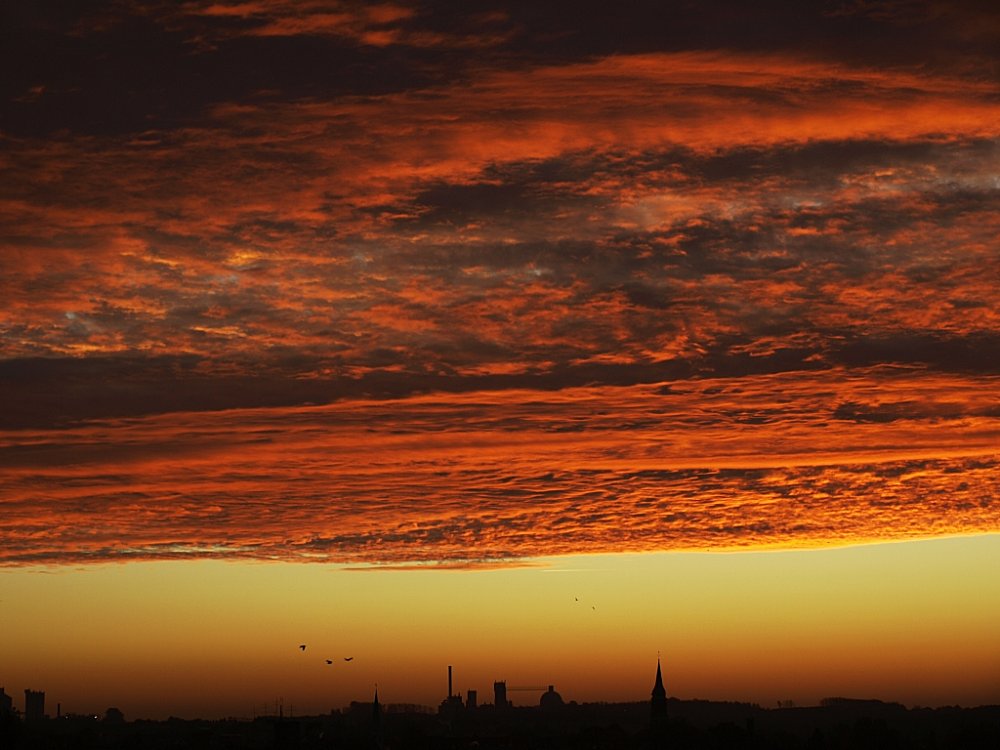 Kurz vor Sonnenaufgang