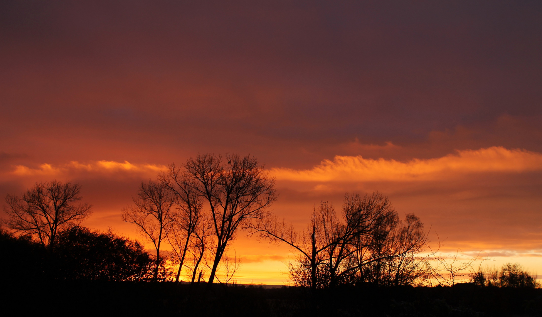 Kurz vor Sonnenaufgang