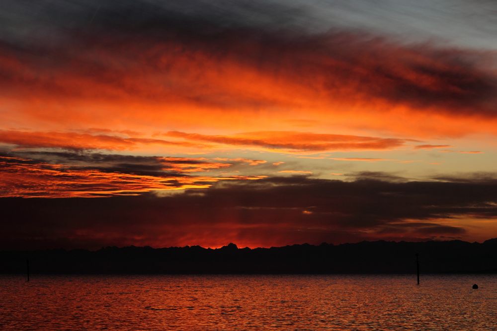 Kurz vor Sonnenaufgang