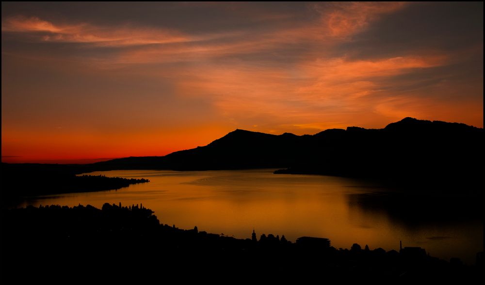 Kurz vor Sonnenaufgang.