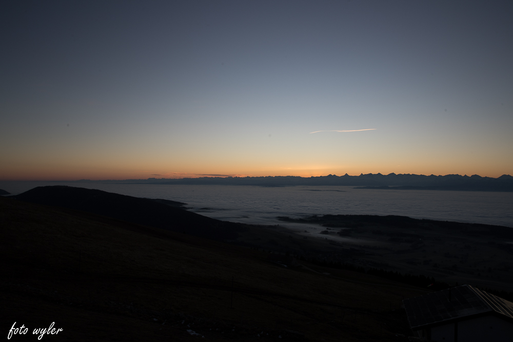 Kurz vor Sonnenaufgang