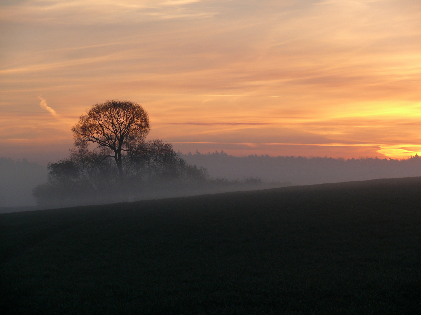 Kurz vor Sonnenaufgang