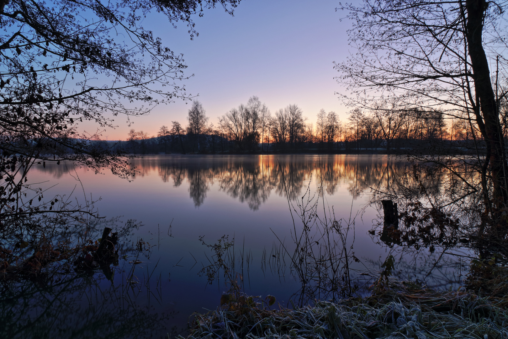 Kurz vor Sonnenaufgang