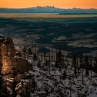 Kurz vor Sonnenaufgang auf dem Dreisessel im Bayerischen Wald